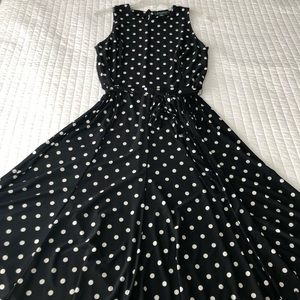 Lauren Black and White Polka Dot Dress
